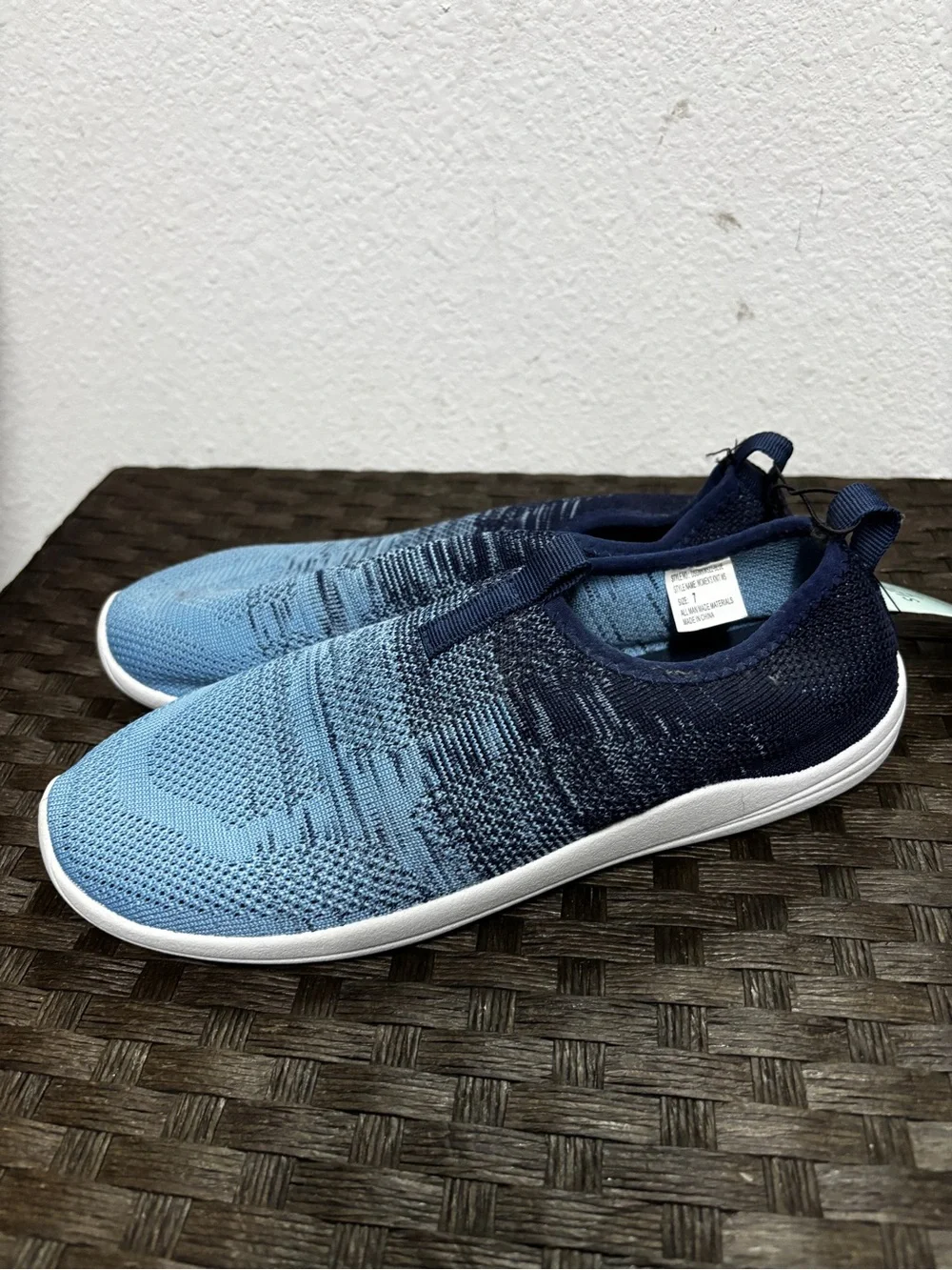 DSG Women's Slip-On Knit Sneaker in Navy Blue